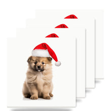 Keeshonden Puppy ceramic coasters set of 4