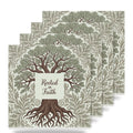 Rooted In Faith Tree ceramic coasters set of 4