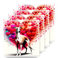 Whippet ceramic coasters set of 4