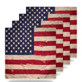 Weathered American Flag ceramic coasters set of 4