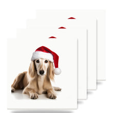 Saluki Puppy ceramic coasters set of 4