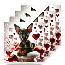 Doberman Pinscher ceramic coasters set of 4
