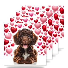 Portuguese Water Dog ceramic coasters set of 4