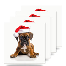 Boxer Puppy ceramic coasters set of 4