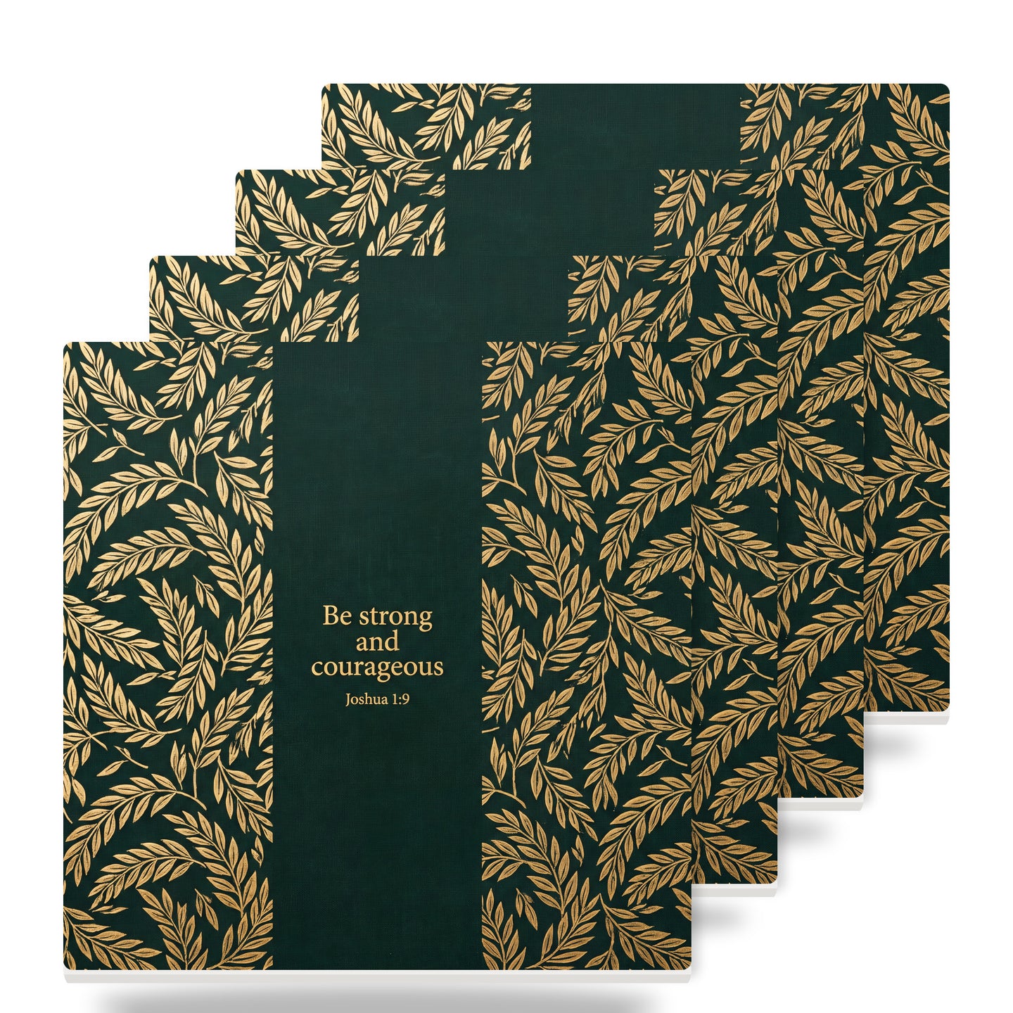 Joshua 1:9 ceramic coasters set of 4