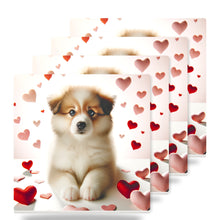 Pomeranian ceramic coasters set of 4