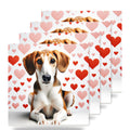 Beagle ceramic coasters set of 4