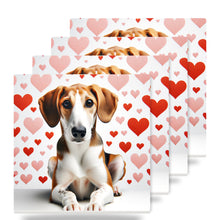 Beagle ceramic coasters set of 4