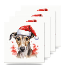 Greyhound Puppy Drawing ceramic coasters set of 4