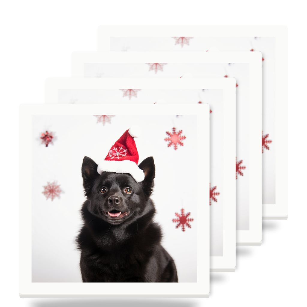 Schipperke ceramic coasters set of 4