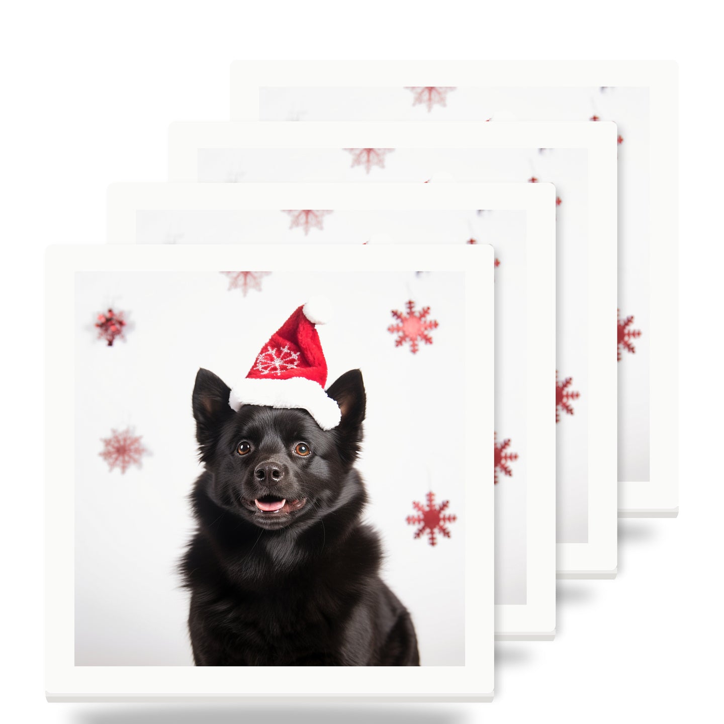 Schipperke ceramic coasters set of 4