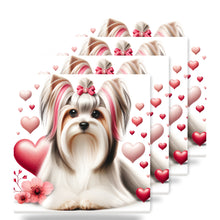 Biewer Terrier ceramic coasters set of 4