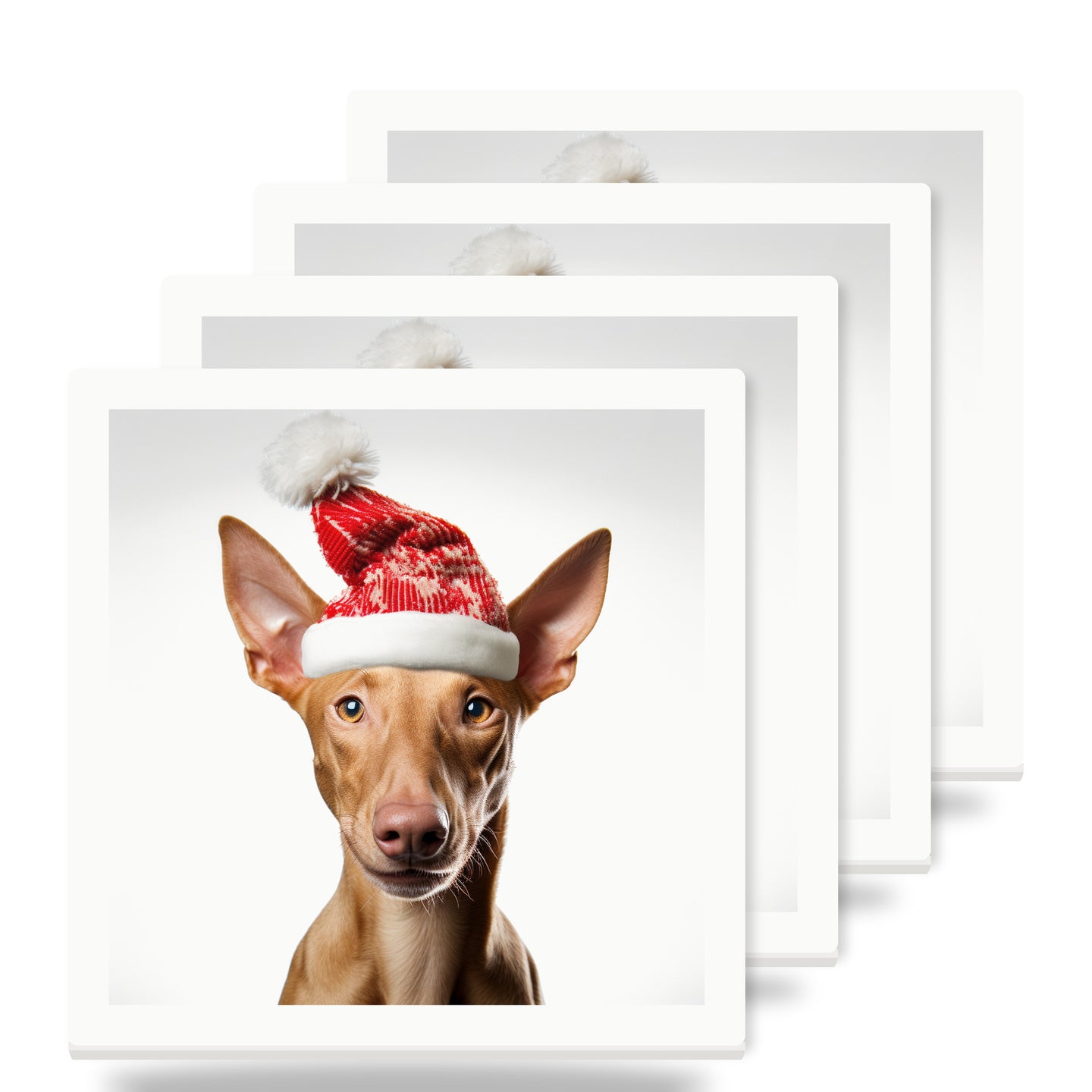 Pharaoh Hound ceramic coasters set of 4