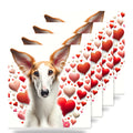 Borzoi ceramic coasters set of 4