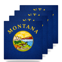 Montana State Flag ceramic coasters set of 4