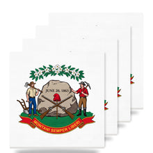 West Virginia State Flag ceramic coasters set of 4