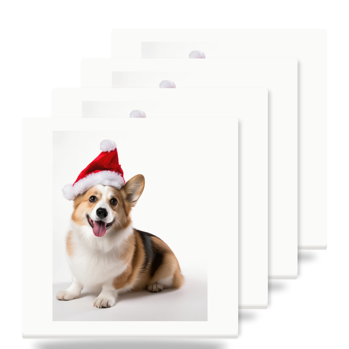 Pembroke Welsh Corgi ceramic coasters set of 4