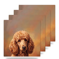 Poodle Portrait ceramic coasters set of 4