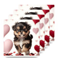 Pomeranian ceramic coasters set of 4
