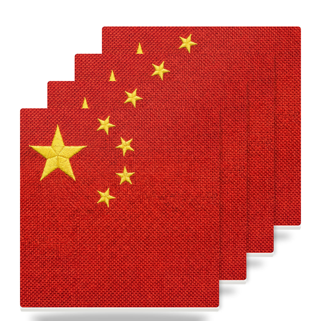 China Flag Pride ceramic coasters set of 4