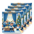 Blue Hanukkah Celebration ceramic coasters set of 4