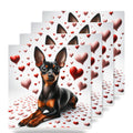 Miniature Pinscher ceramic coasters set of 4