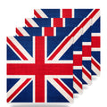 United Kingdom (Union Jack) Flag Pride ceramic coasters set of 4