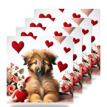German Shepherd Dog ceramic coasters set of 4