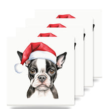 Boston Terrier Puppy Drawing ceramic coasters set of 4