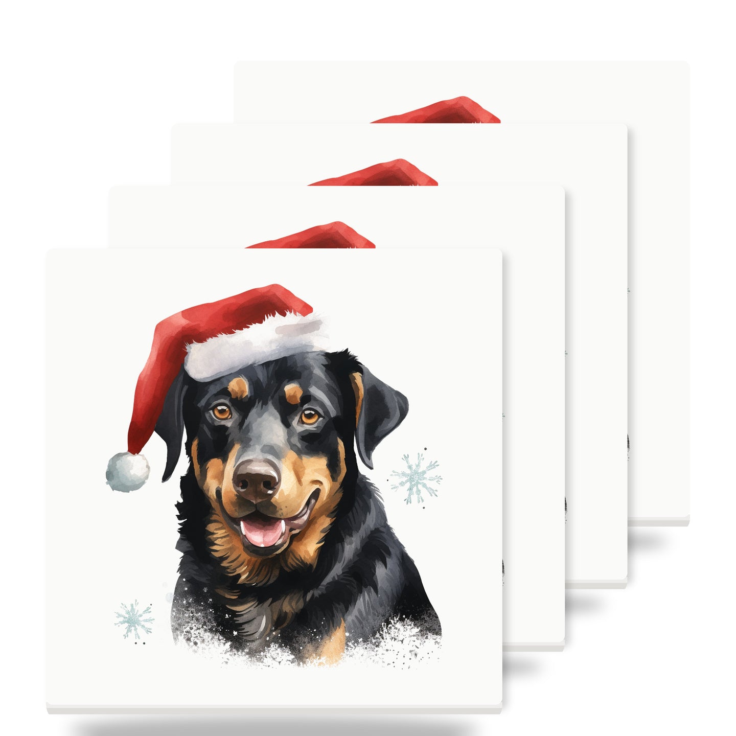 Beauceron ceramic coasters set of 4