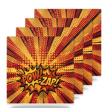 Pop Art Comic Dots ceramic coasters set of 4