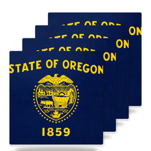 Oregon State Flag ceramic coasters set of 4