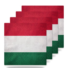 Hungary Flag Pride ceramic coasters set of 4