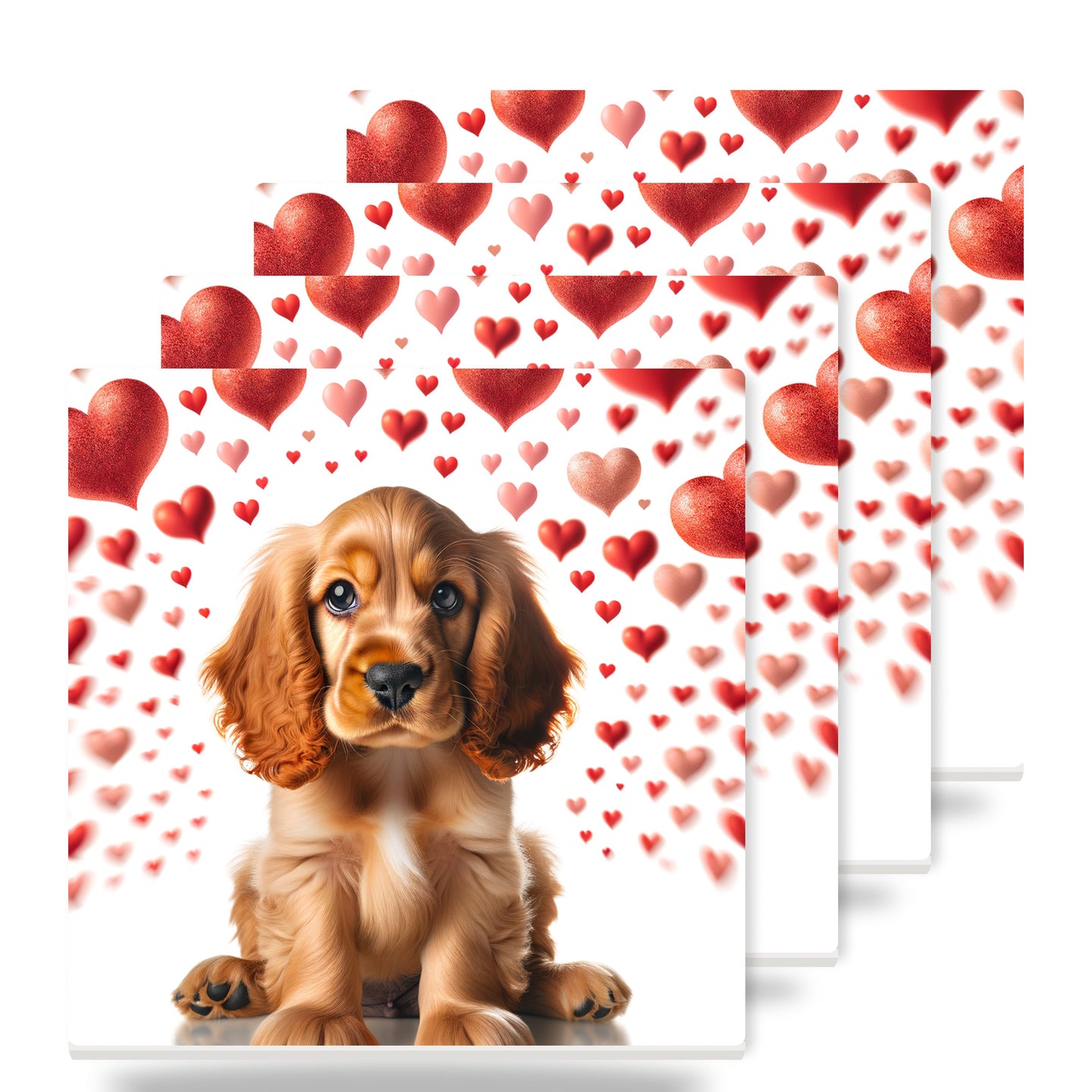 Cocker Spaniel ceramic coasters set of 4