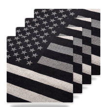 Black & White American Flag ceramic coasters set of 4
