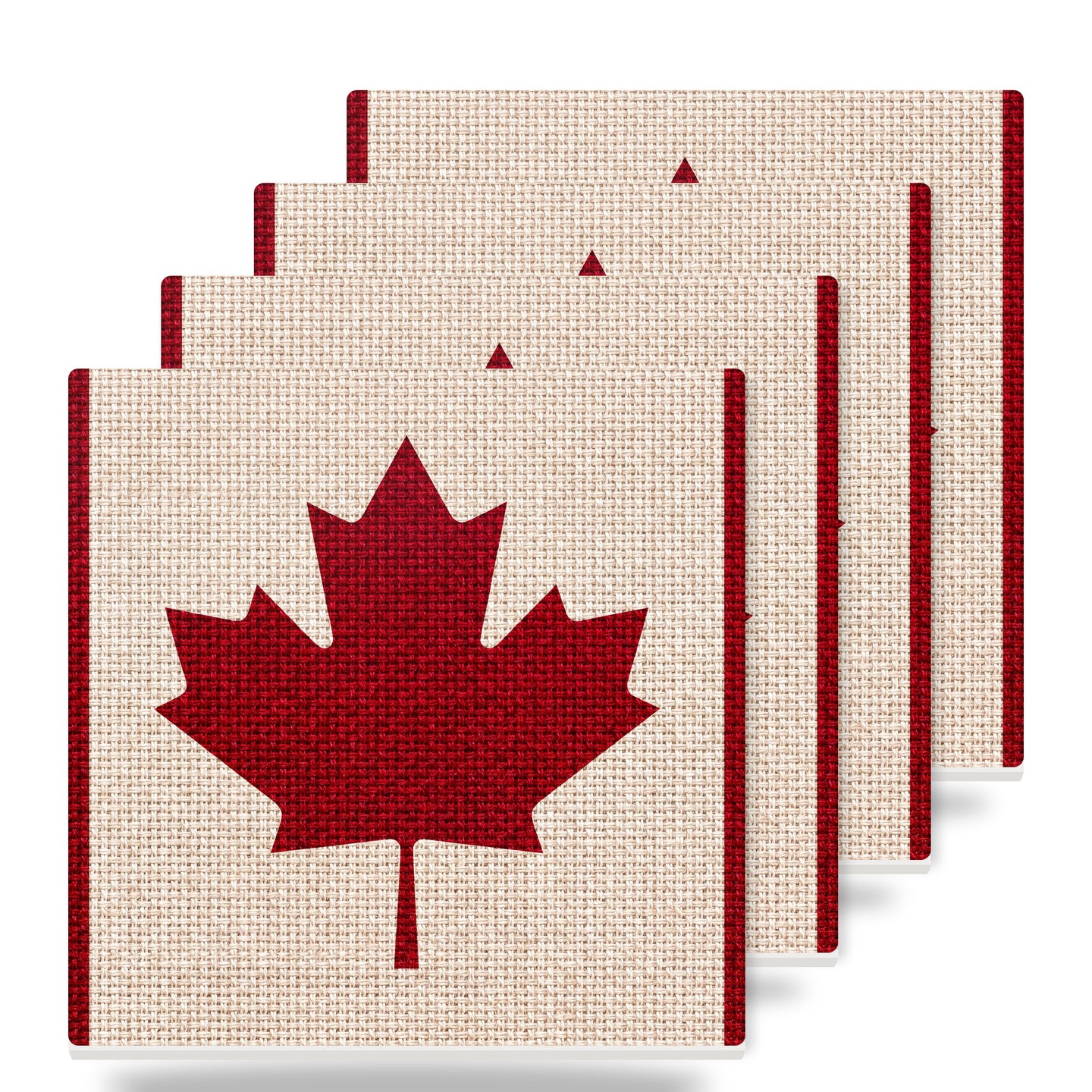 Canada Flag Pride ceramic coasters set of 4