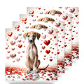 Whippet ceramic coasters set of 4