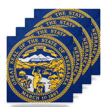 Nebraska State Flag ceramic coasters set of 4