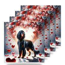 Gordon Setter ceramic coasters set of 4