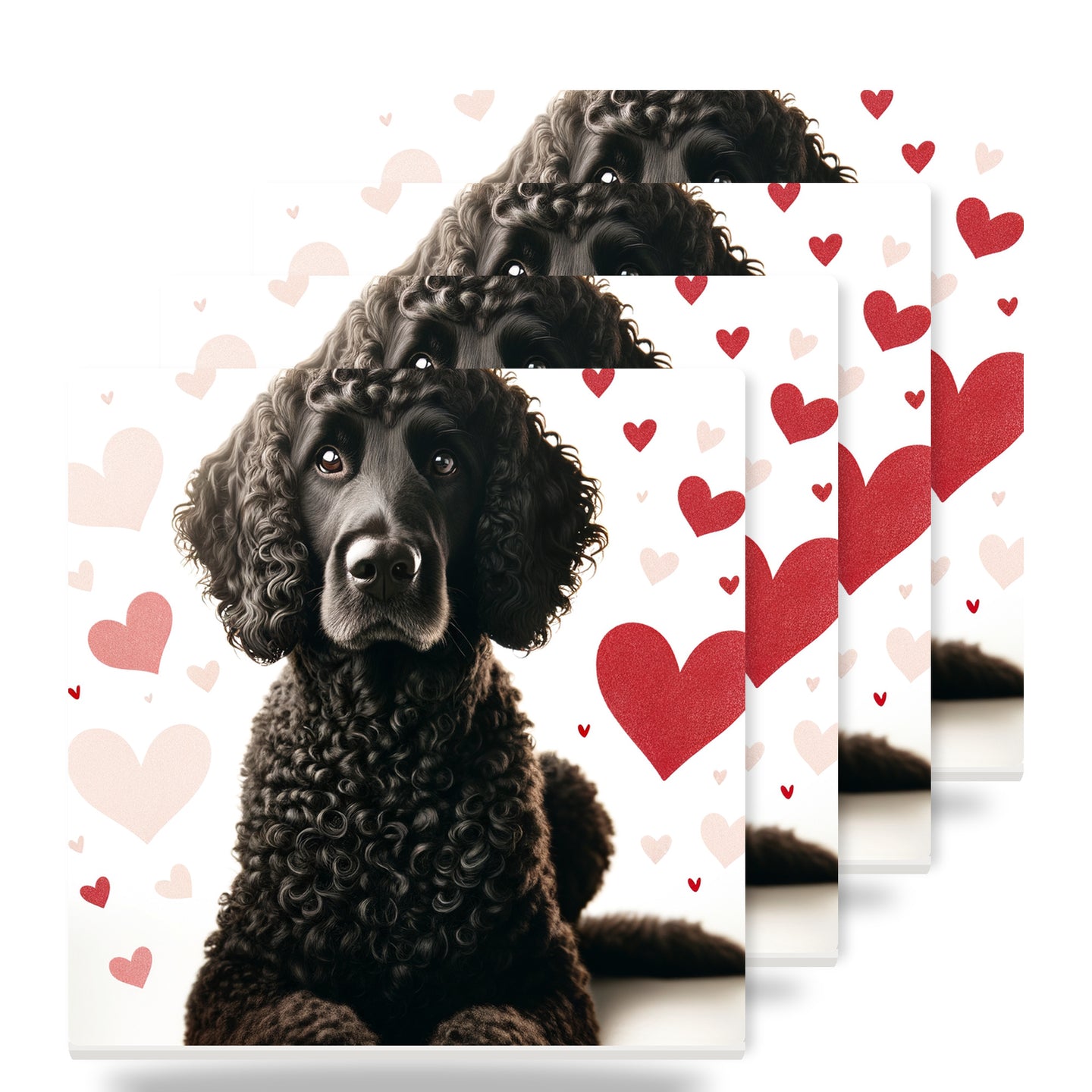 Standard Poodle ceramic coasters set of 4