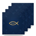Ichthys Fish ceramic coasters set of 4