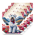 Soft Coated Wheaten Terrier ceramic coasters set of 4