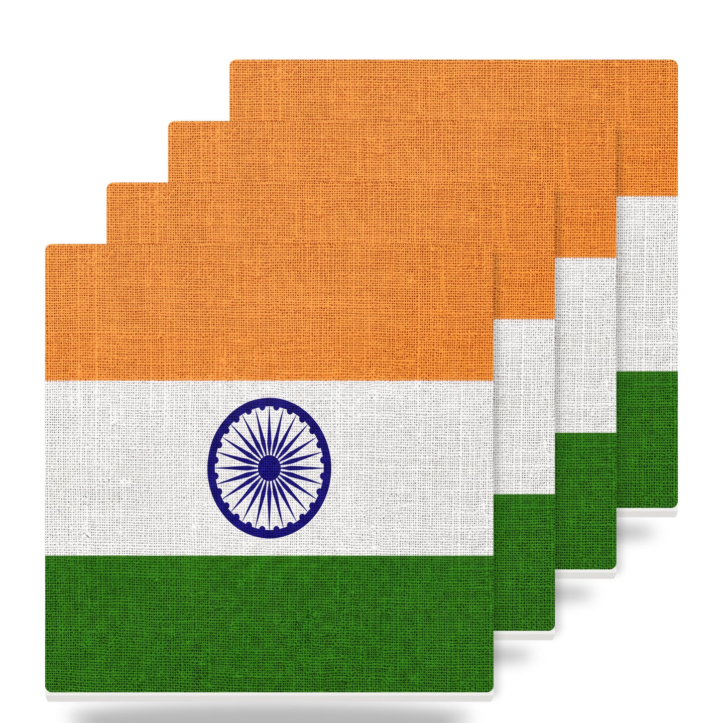 India Flag Pride ceramic coasters set of 4