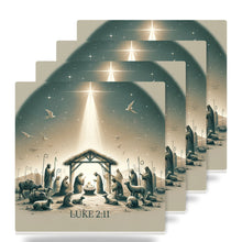 Golden Star Nativity ceramic coasters set of 4