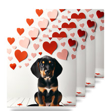 Black and Tan Coonhound ceramic coasters set of 4