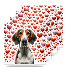 Beagle ceramic coasters set of 4