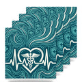 Nurse Heartbeat ceramic coasters set of 4