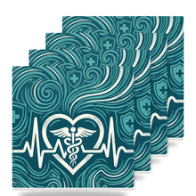 Nurse Heartbeat ceramic coasters set of 4