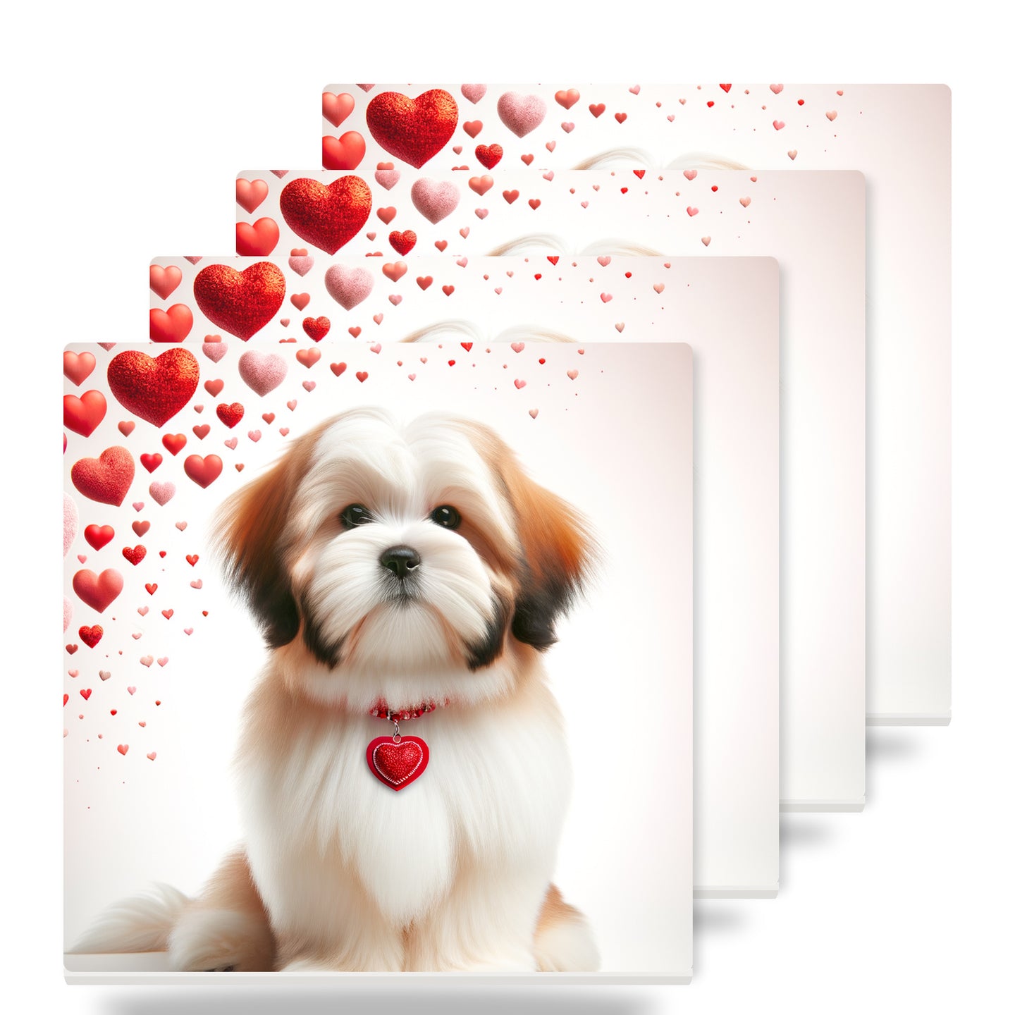 Shih Tzu ceramic coasters set of 4