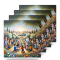 Jerusalem Peace Garden ceramic coasters set of 4